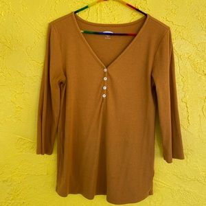 Mustard 3/4 sleeved shirt